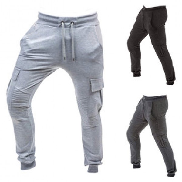 Men Gym Sport Running Baggy Pant Jogging Slim Fit M-3XL Casual Cargo Trousers