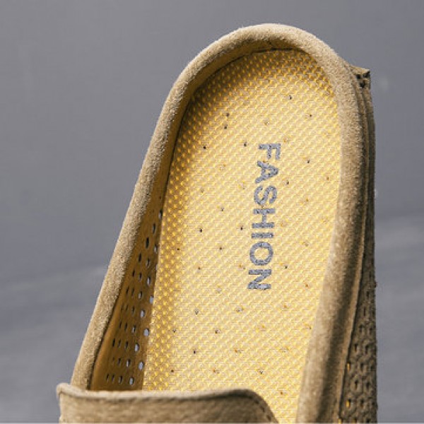 Men Perforation Slippers Shoes Breathable Quick Drying Beach Shoes Slippers Sandals Outdoor Casul Shoes