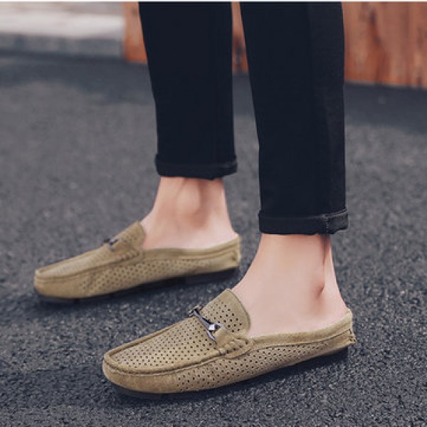 Men Perforation Slippers Shoes Breathable Quick Drying Beach Shoes Slippers Sandals Outdoor Casul Shoes