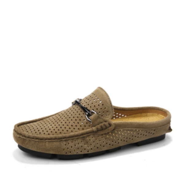 Men Perforation Slippers Shoes Breathable Quick Dr...