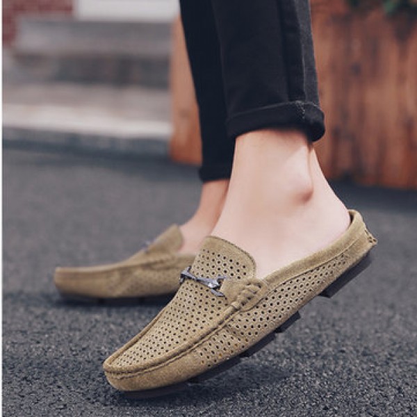 Men Perforation Slippers Shoes Breathable Quick Drying Beach Shoes Slippers Sandals Outdoor Casul Shoes