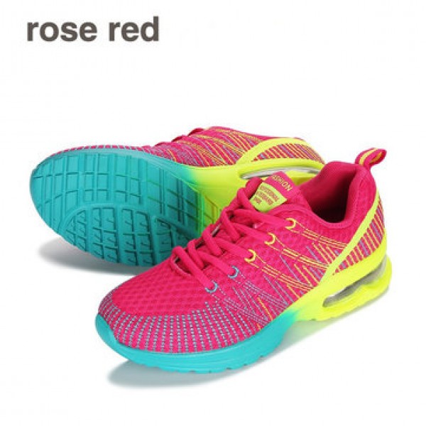 AU Women Casual Breathable Mesh Shoes Sport Running Lace up Air Cushion Trainer Sneakers