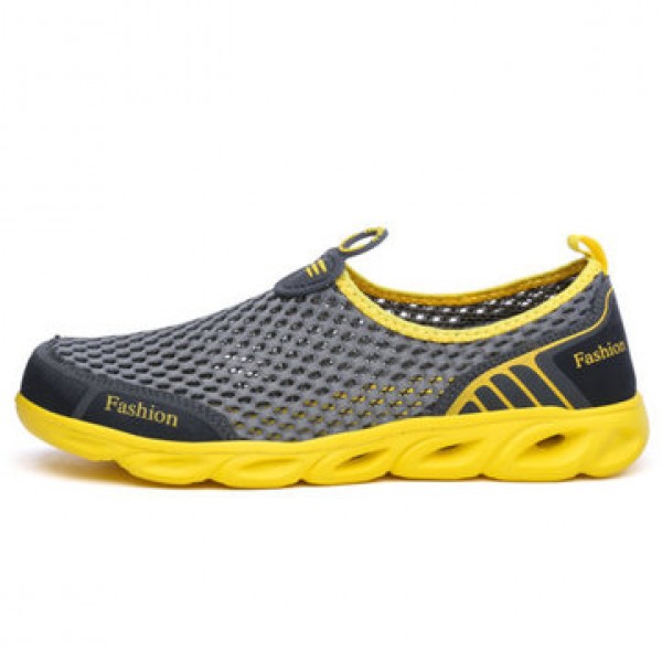 Men Sport Shoes Slip-on Hiking Water Antiskid Light Hollow Out Casual In Mesh Loafers Sandals
