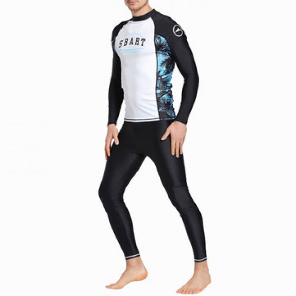 Men Skinny Patchwork Wter Protective Diving Suit Swimsuit for Men Swimwear