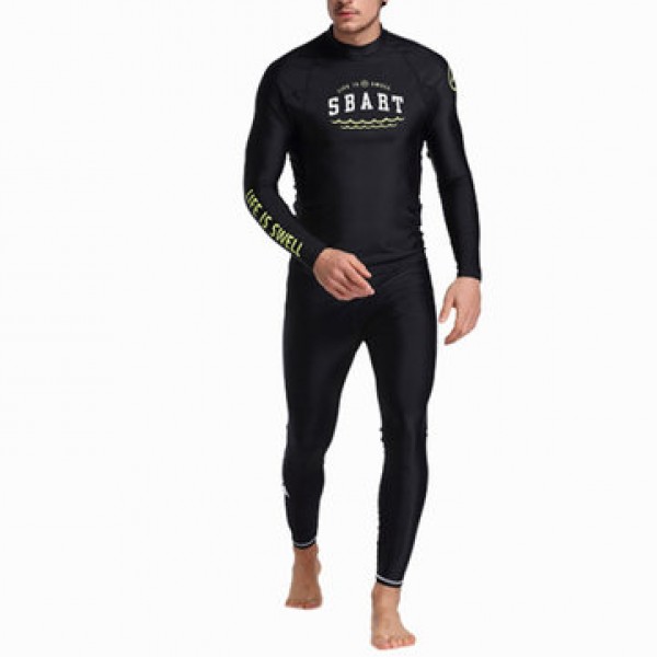Men Skinny Patchwork Wter Protective Diving Suit Swimsuit for Men Swimwear