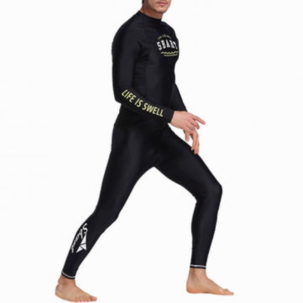 Men Skinny Patchwork Wter Protective Diving Suit Swimsuit for Men Swimwear