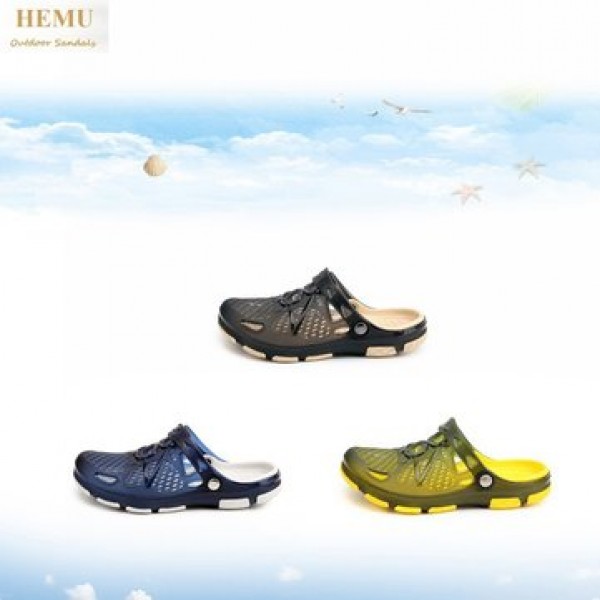 HEMU Men Slippers Non-Slip Quick Drying Waterproof Deodorant Fashion Sports Casual Sandals