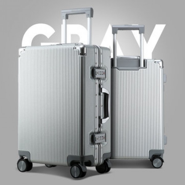 BOPAI 20/24inch Travel Suitcase Aluminum Alloy TSA Lock Spinner Wheel Carry On Luggage Case