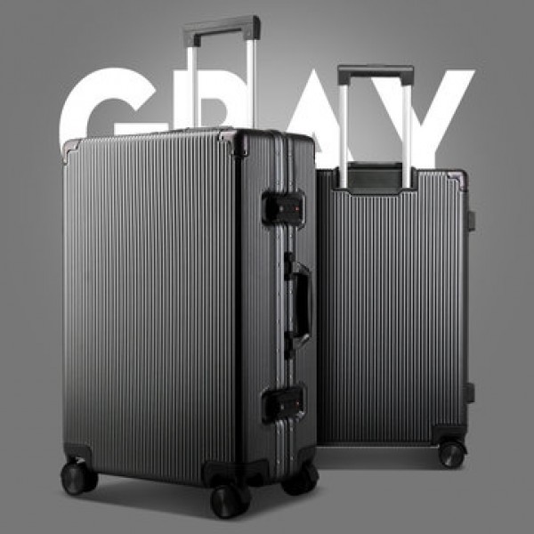 BOPAI 20/24inch Travel Suitcase Aluminum Alloy TSA Lock Spinner Wheel Carry On Luggage Case