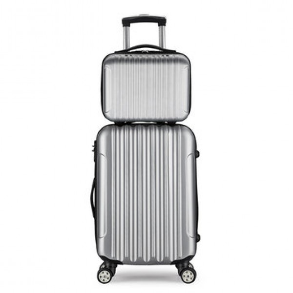 2 Pcs Suitcase Set Carry On Luggage Boarding Troll...