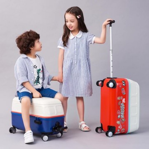 Zhixing 20inch 30L Children Suitcase Draw-bar Trolley Luggage Sit To Ride Carry-on Case Outdoor Travel from xiaomi youpin