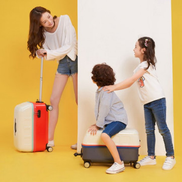 Zhixing 20inch 30L Children Suitcase Draw-bar Trolley Luggage Sit To Ride Carry-on Case Outdoor Travel from xiaomi youpin