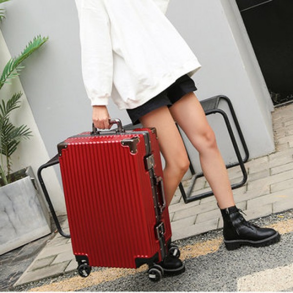 BAOFLY 20/24inch Suitcase Aluminum Frame Waterproof 3 File Pull Rod Adjustable Luggage Camping Travel