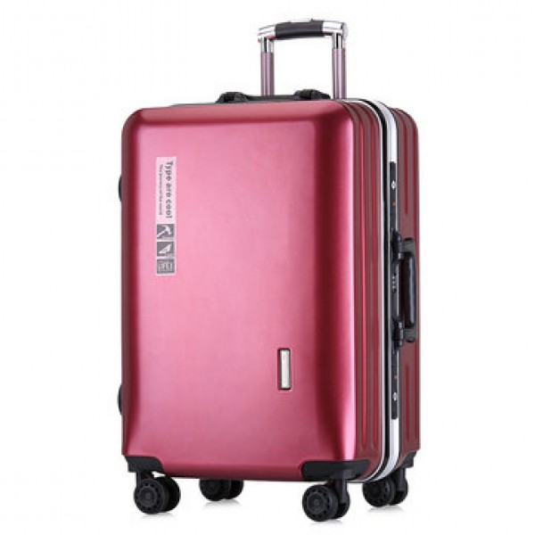 BAOFLY 20/24inch Women Suitcase Aluminum Frame Password Lock Universal Wheel Men Business Luggage Case