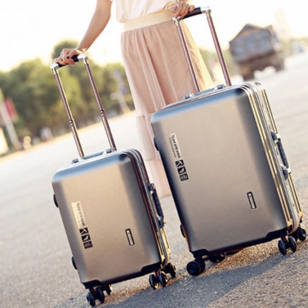 BAOFLY 20/24inch Women Suitcase Aluminum Frame Password Lock Universal Wheel Men Business Luggage Case