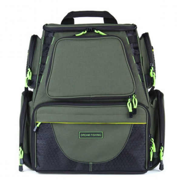 22/64L Backpack Fishing Bag Travel Camping Storage Bag With Lure Boxes