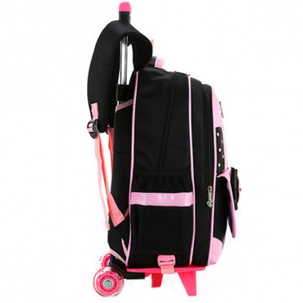 25L 2Pcs Children Trolley Backpack Shoulder Bag Camping Trolley Case With Wheels