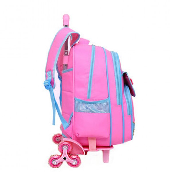 29L 2 Pcs  Kids Trolley Backpack Shoulder Bag Camping Trolley Case With Wheels