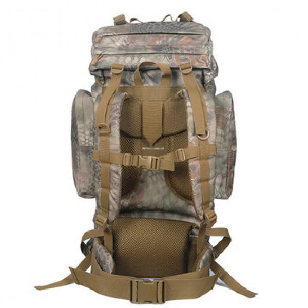65L Tactical Trekking Backpack Rucksack Camo Shoulder Bag For Camping Hiking