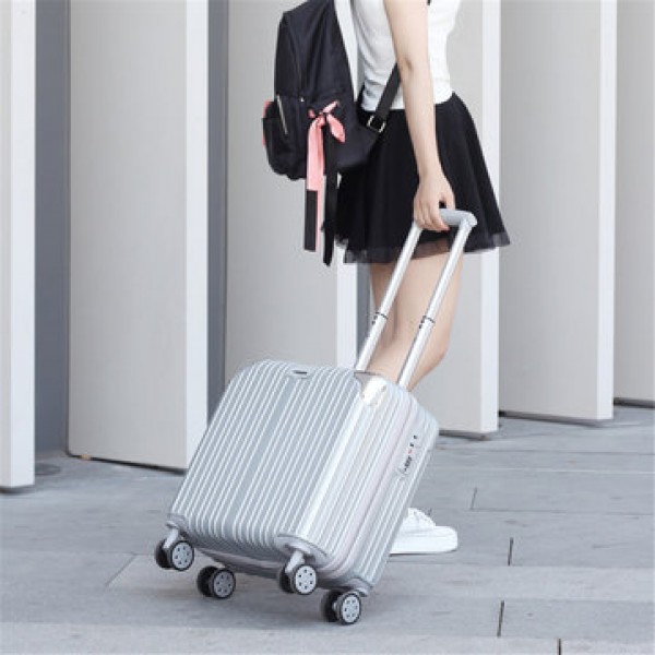 18inch Luggage Trolley Universal Mute Wheel Password Lock Travel Suitcase Fashion Aluminum Frame Trolley Box