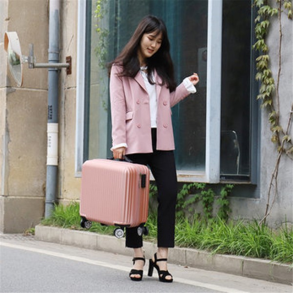 18inch Luggage Trolley Universal Mute Wheel Password Lock Travel Suitcase Fashion Aluminum Frame Trolley Box