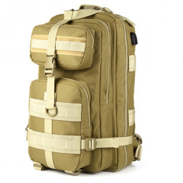 36L Outdoor Military Tactical Laptop USB  Backpack Waterproof 900D Oxford Rucksack Camping Hiking
