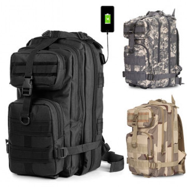 36L Outdoor Military Tactical Laptop USB  Backpack...