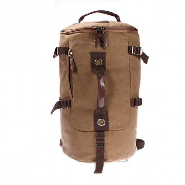 Vintage Canvas Travel Backpack Rucksack  Camping Hiking Bag