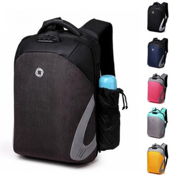 Men Anti Theft Laptop Backpack Waterproof Storage Bag Rucksack With USB Charging Port For Outdoor Business Travel