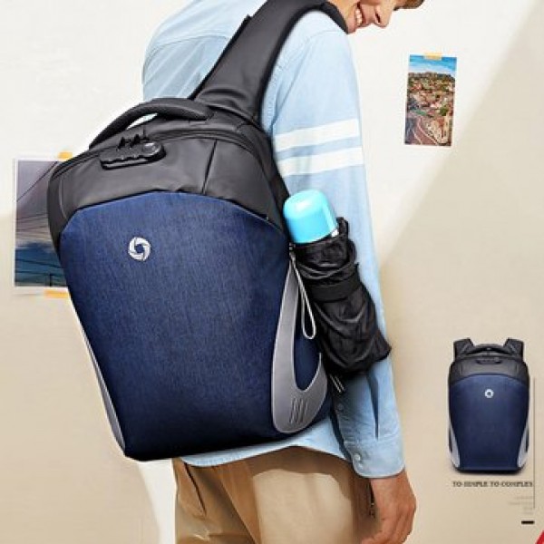 Men Anti Theft Laptop Backpack Waterproof Storage Bag Rucksack With USB Charging Port For Outdoor Business Travel