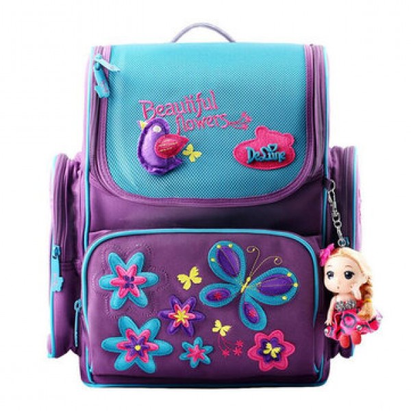18L Girls Kids Cartoon School Bag Reflective Safet...