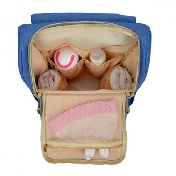 Waterproof Diaper Bag Mummy Bag Baby Care Bag Outdoor Traveling USB Backpack