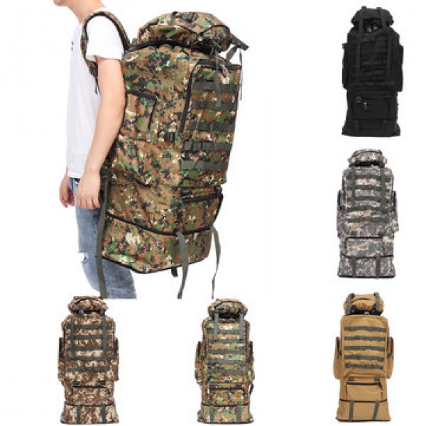 100L Oxford Waterproof Backpack Mountaineering Bag...