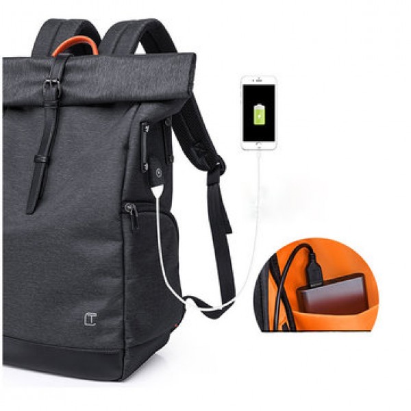 Men Outdoor Travel Business Backpack 25L 15.6 Inch Laptop USB Charging Antitheft Waterproof Backpack