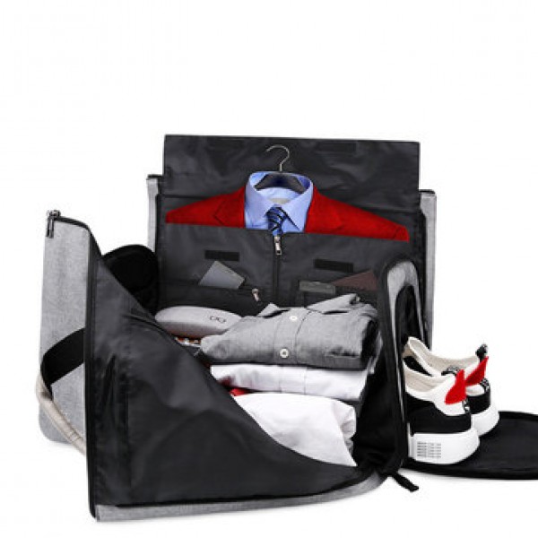 2 In 1 Travel Luggage Bag Portable Suit Jacket Bag Business Shoulder Bag Waterproof Camping Tote