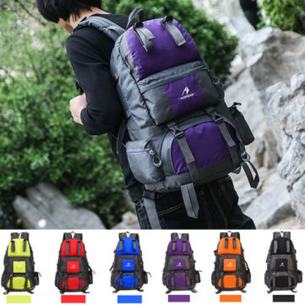 50L Waterproof Nylon Outdoor Travel Mountaineering Backpack Camping Hiking Bag