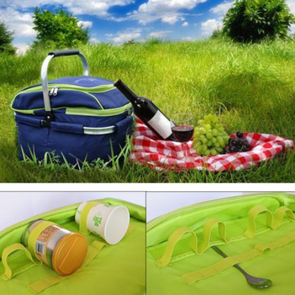 Trackman Camping Hiking 25L Picnic Basket Outdoor Portable Folding Handheld Large Food Storage Bags