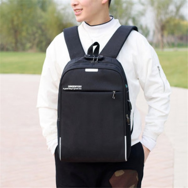 20L Anti-theft Men Laptop Notebook Backpack USB Charging Port School Bag With Password Lock