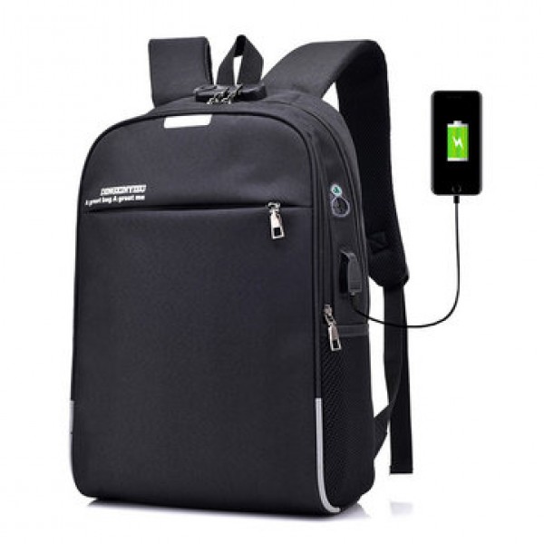 20L Anti-theft Men Laptop Notebook Backpack USB Charging Port School Bag With Password Lock