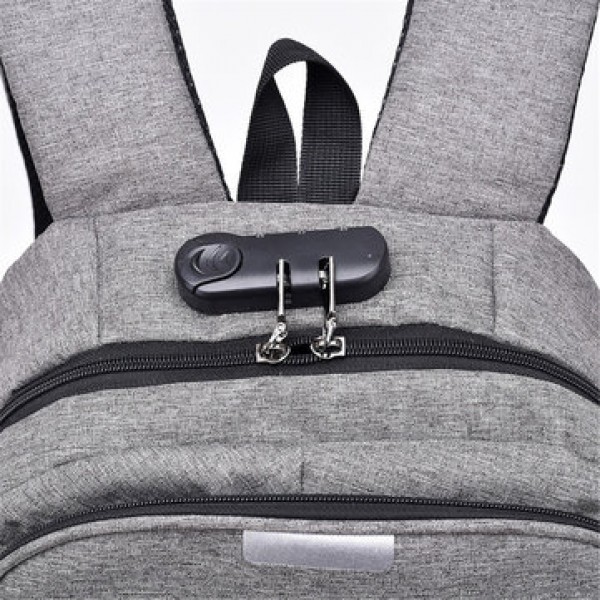 20L Anti-theft Men Laptop Notebook Backpack USB Charging Port School Bag With Password Lock