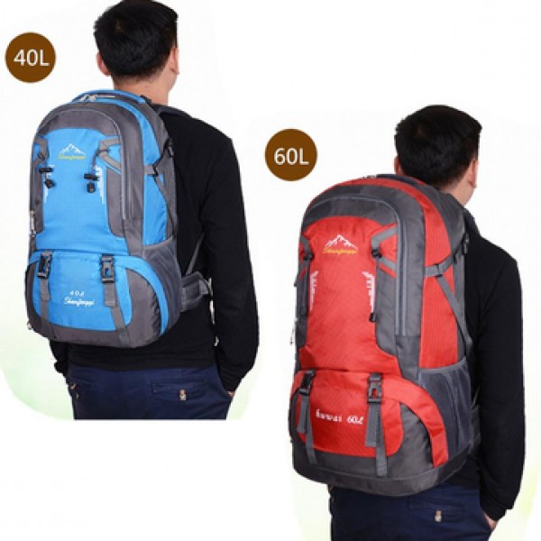 IPRee 40L/60L Waterproof Outdoor Backpack Rucksack Sports Hiking Climbing Travel Shoulder Bag Pack