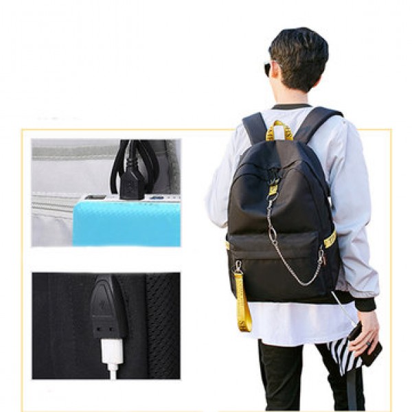 17 Inch Laptop Backpack Multifunction USB Bag Travel School Bags Polyester Camping Pack