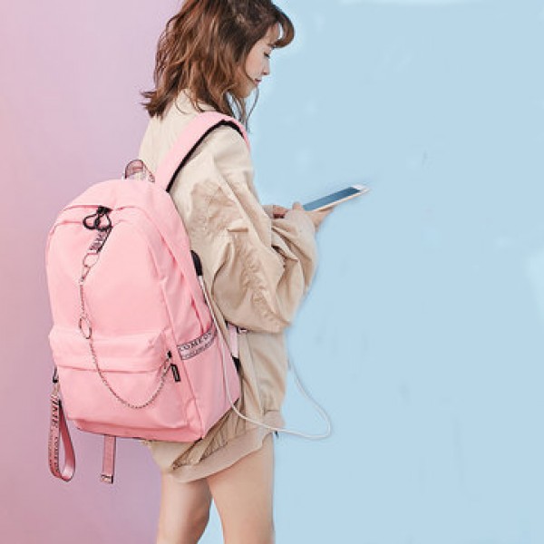 17 Inch Laptop Backpack Multifunction USB Bag Travel School Bags Polyester Camping Pack