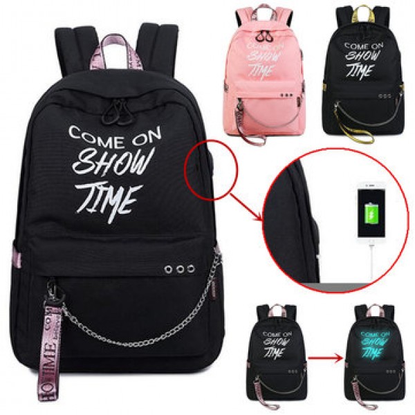 15.6 Inch Anti-Theft Laptop USB Backpack Luminous ...