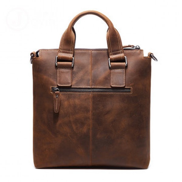 Men Genuine Leather Retro Handbag Crossbody Bag Casual Business Shoulder Bag Briefcase