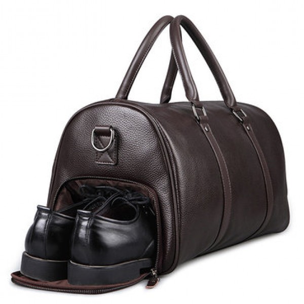 Men Leather Business Handbag Multifunction Large C...
