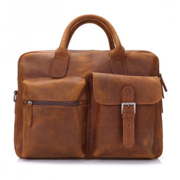 Genuine Leather Handbag Shoulder Leisure Men Bag Business Briefcase