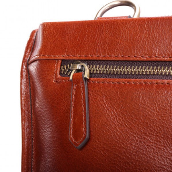Ekphero Leather Men Bag Multi-functional Leather Handbag Leisure Business Briefcase Shoulder Bag