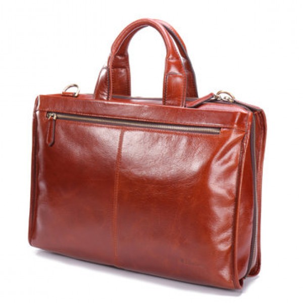 Ekphero Leather Men Bag Multi-functional Leather Handbag Leisure Business Briefcase Shoulder Bag