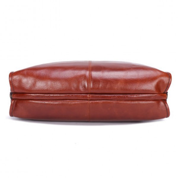 Ekphero Leather Men Bag Multi-functional Leather Handbag Leisure Business Briefcase Shoulder Bag